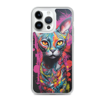 Graffiti Sphynx Cat #2 iPhone Case