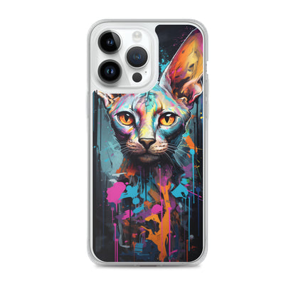 Graffiti Sphynx Cat iPhone Case