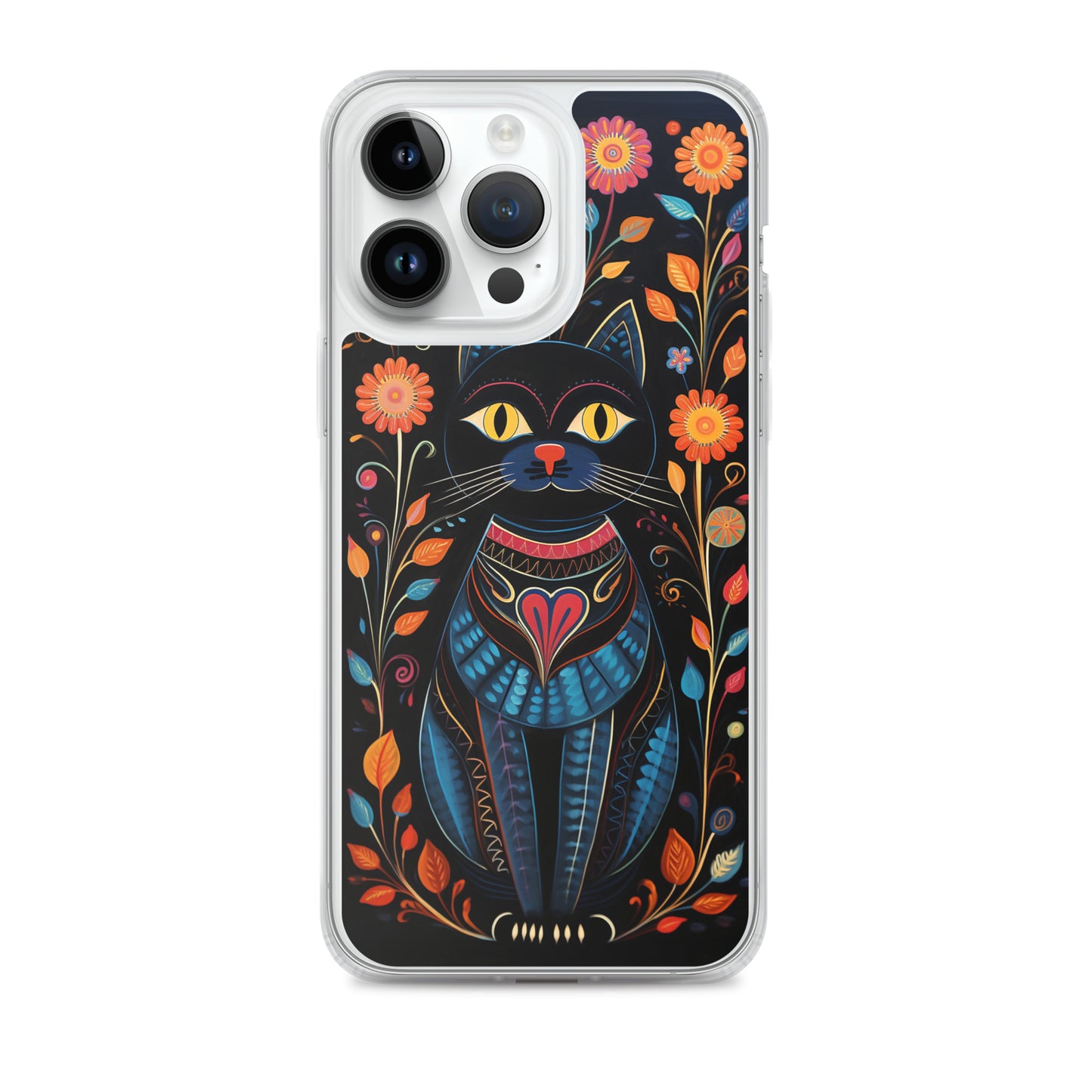 Folk Art Kitty Cat iPhone Case