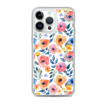 iPhone Case Colorful Watercolor Floral Pattern