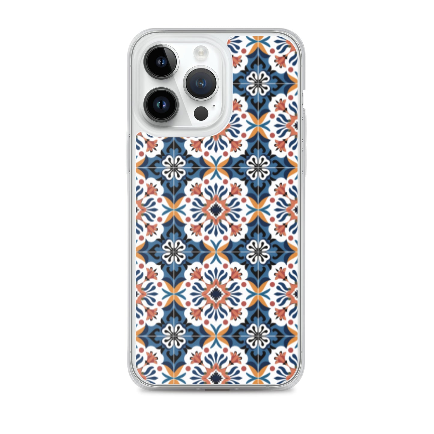 iPhone Case Classic Encaustic Tile Orange & Blue