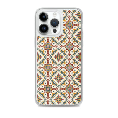iPhone Case Classic Victorian Tile Red