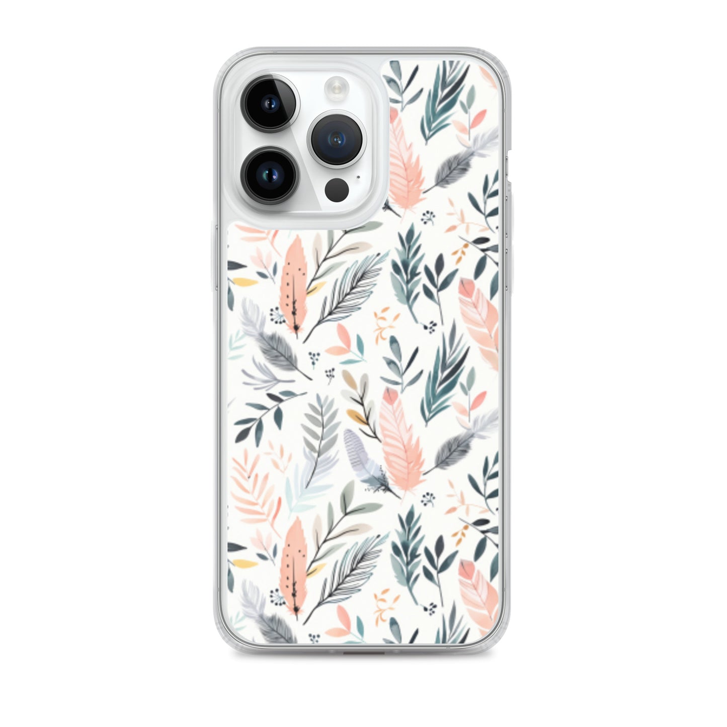 iPhone Case Pastel Feathers & Plants