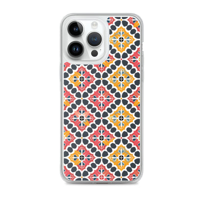 iPhone Case Colorful Spanish Quatrefoil Pattern