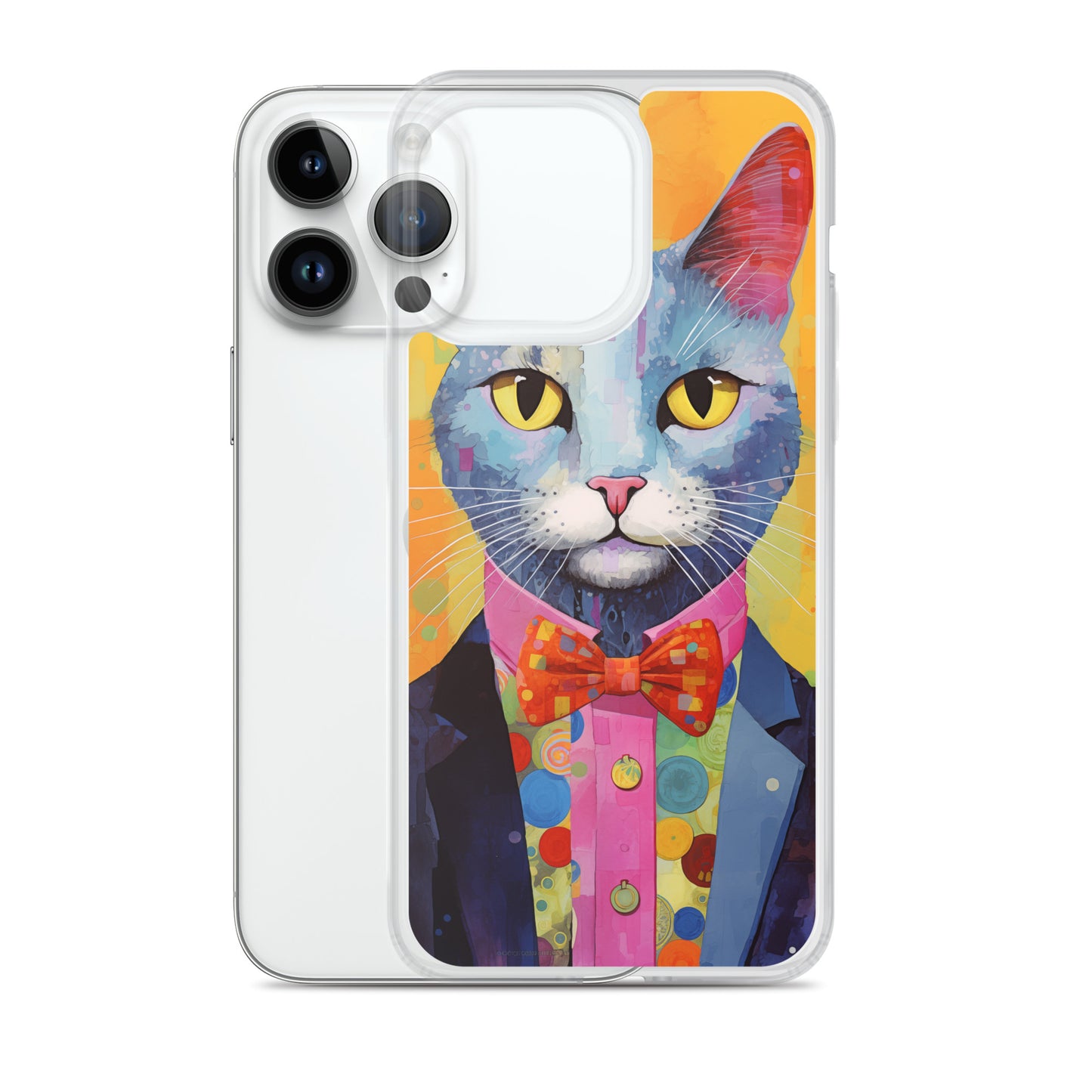 Fancy Colorful Kitty Cat iPhone Case