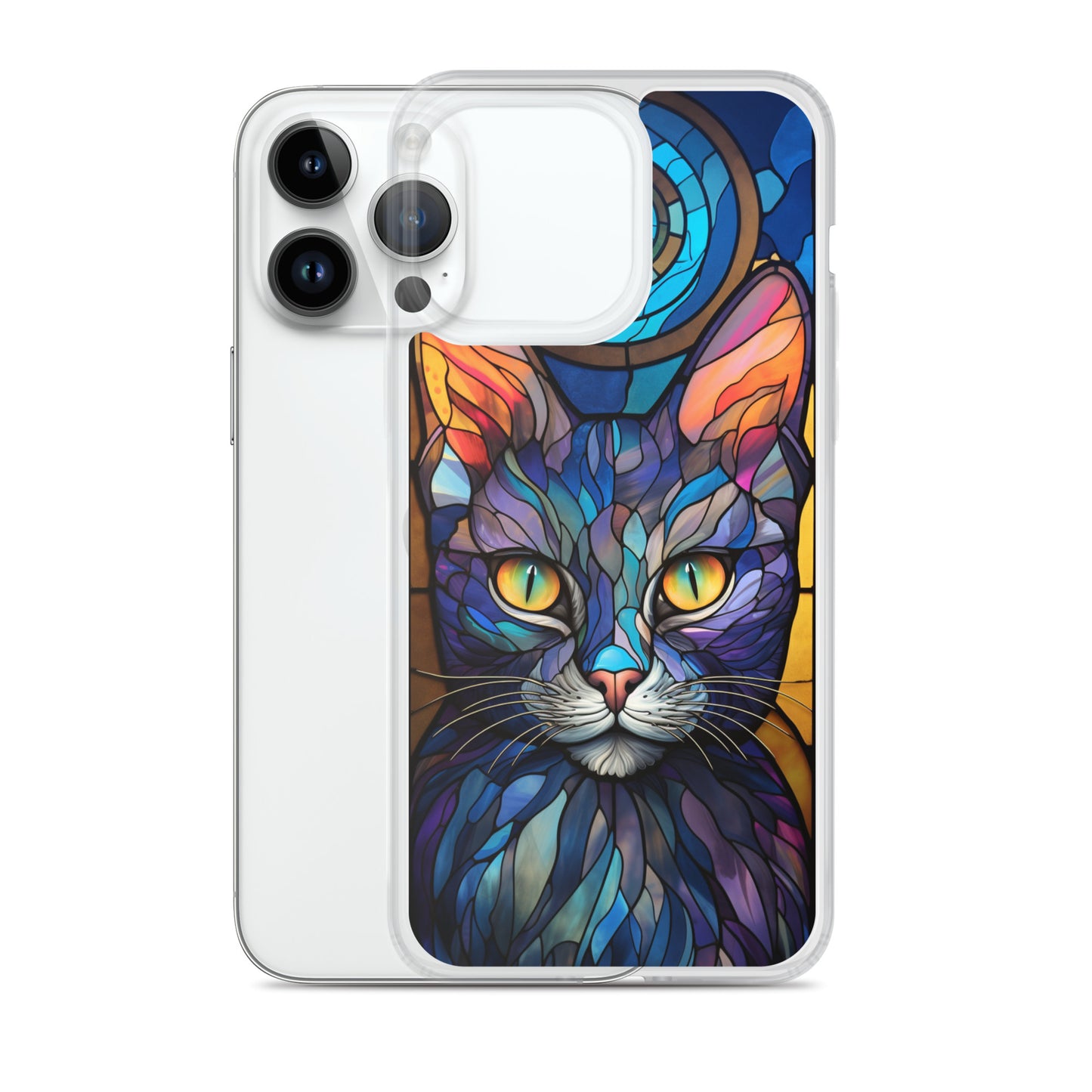 Stained Glass Cat iPhone Case