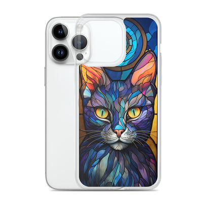 Stained Glass Cat iPhone Case