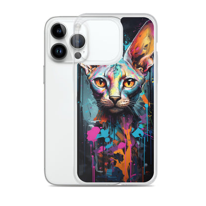 Graffiti Sphynx Cat iPhone Case