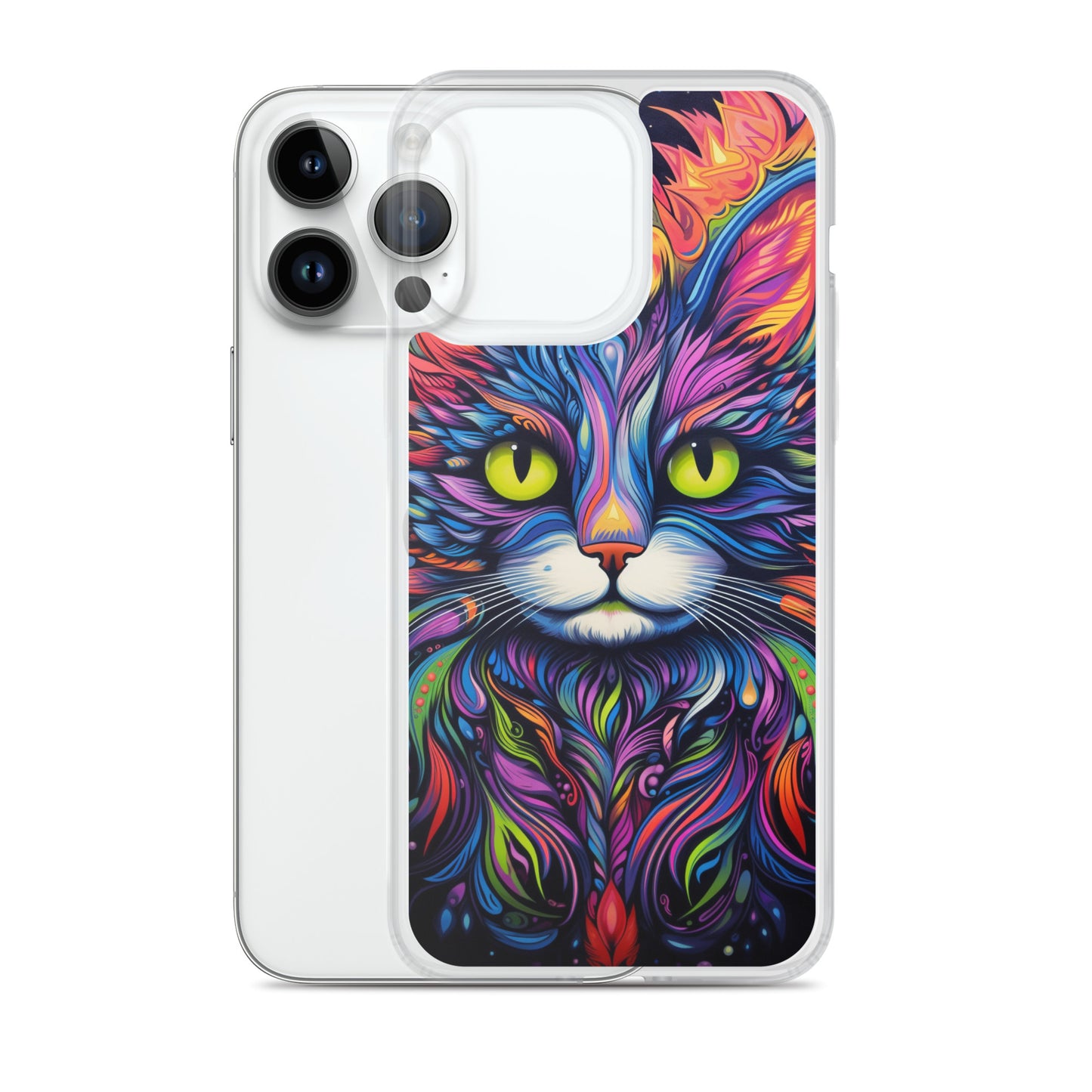 Psychedelic Cat iPhone Case