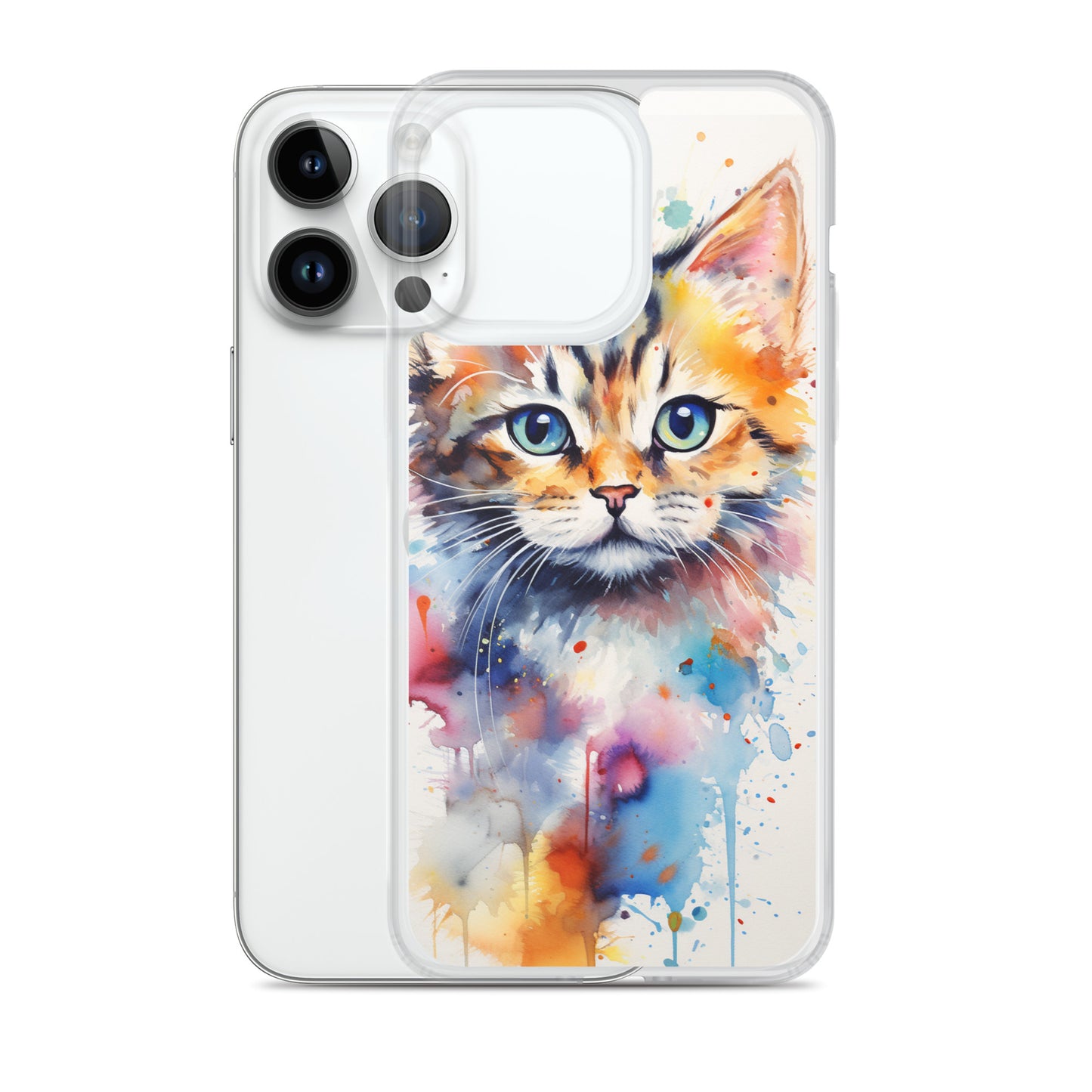 Watercolor Kitty Cat iPhone Case