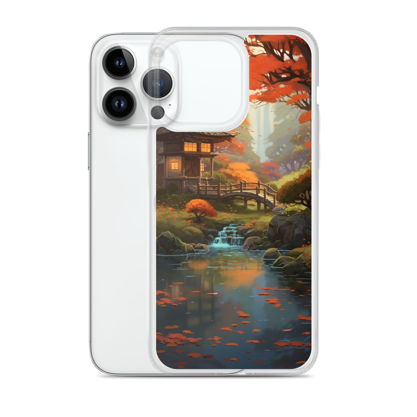 Japanese Garden in Autumn iPhone Case