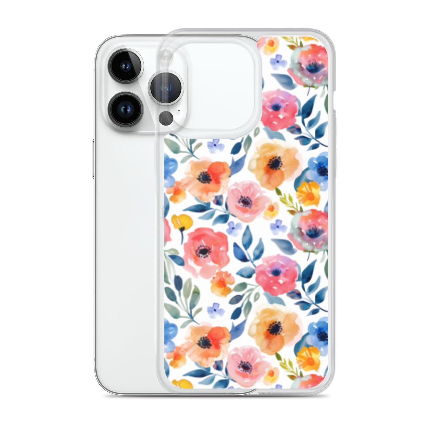 iPhone Case Colorful Watercolor Floral Pattern