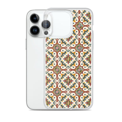 iPhone Case Classic Victorian Tile Red