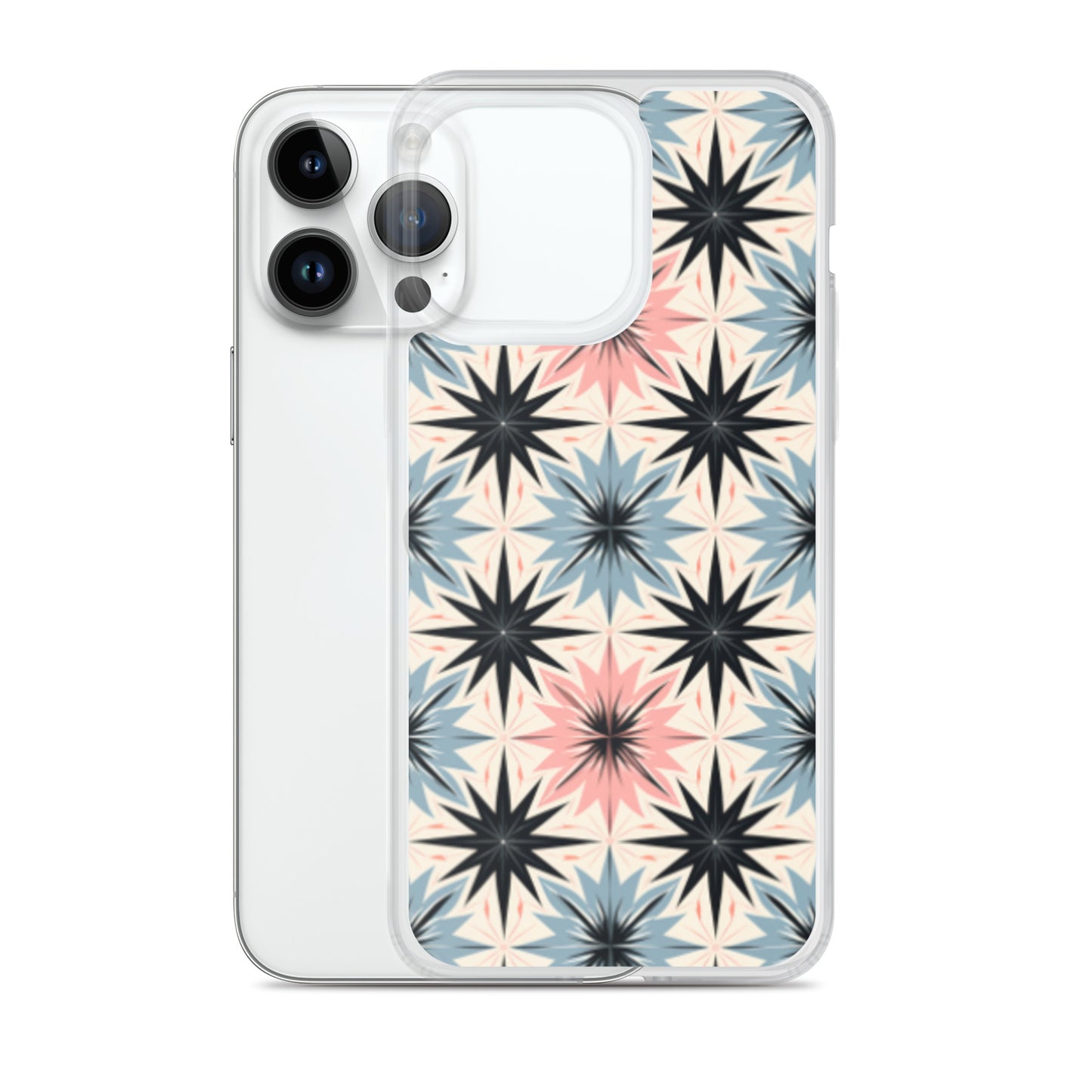 iPhone Case Pink and Blue Pastel Retro Stars