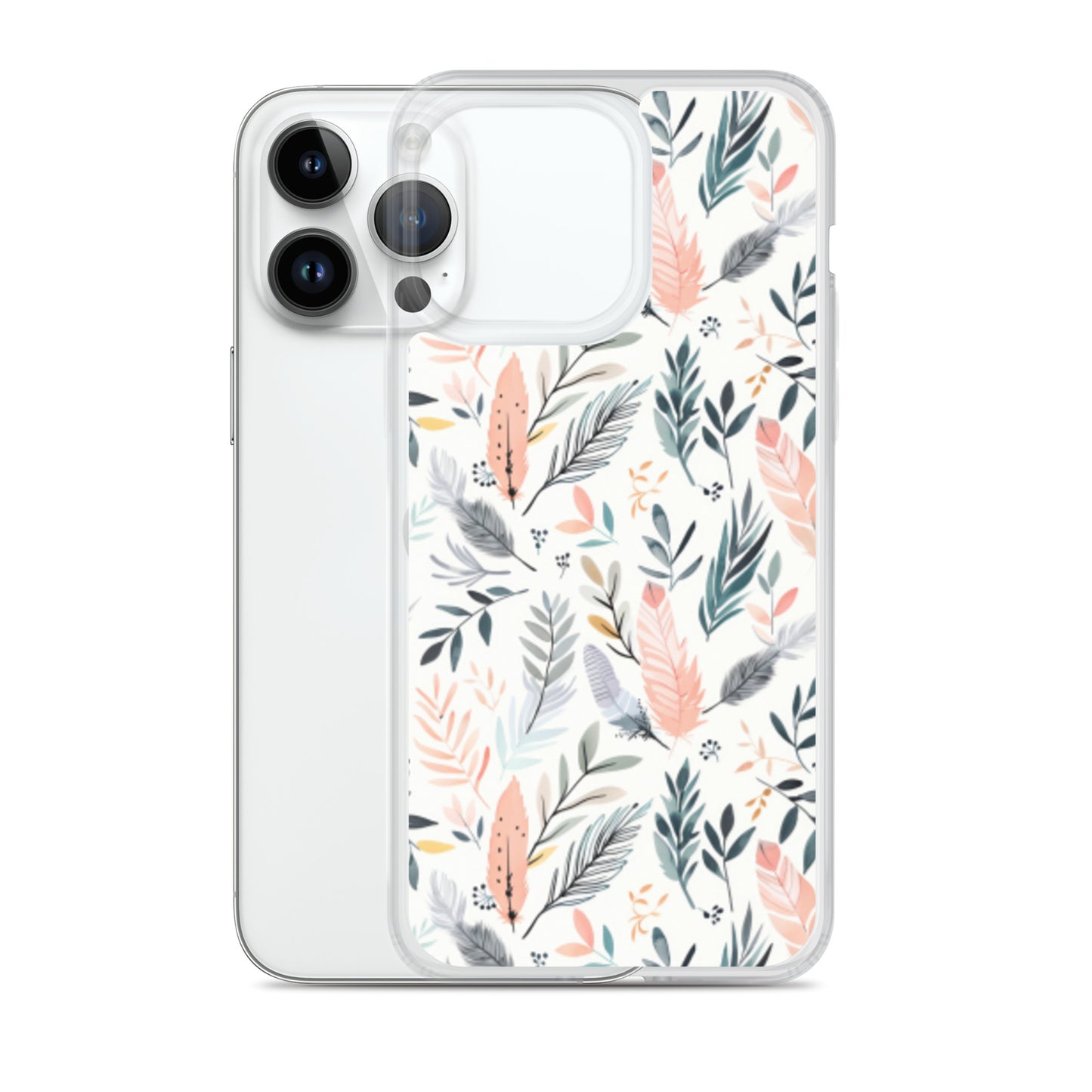 iPhone Case Pastel Feathers & Plants
