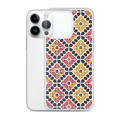 iPhone Case Colorful Spanish Quatrefoil Pattern