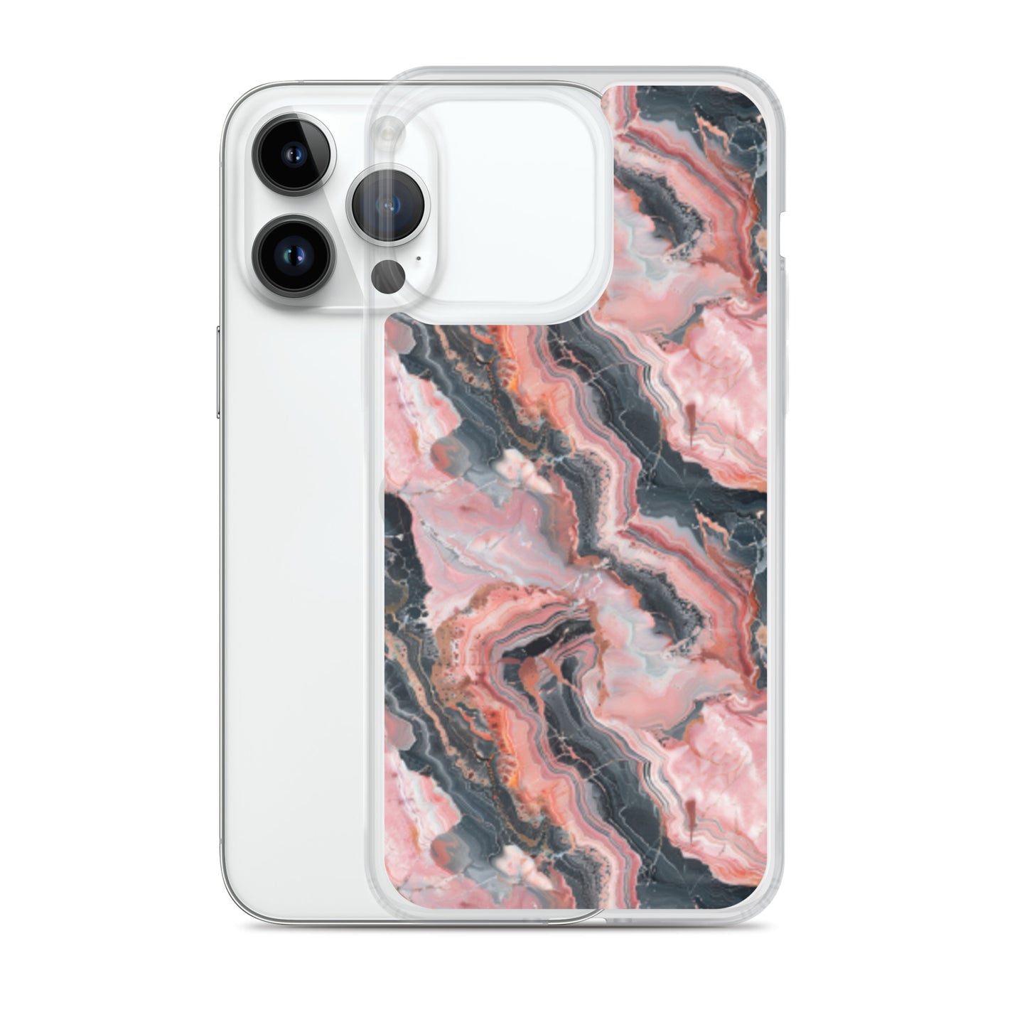 iPhone Case Pink Picasso Marble Pattern