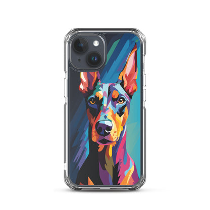 iPhone Case Painted Doberman Pinscher