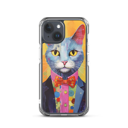 Fancy Colorful Kitty Cat iPhone Case