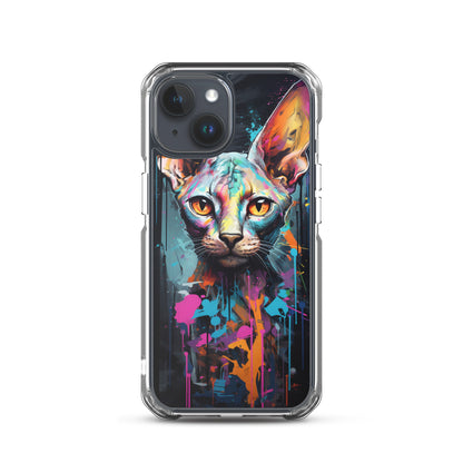Graffiti Sphynx Cat iPhone Case