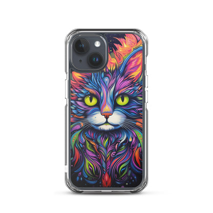 Psychedelic Cat iPhone Case