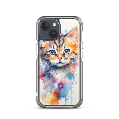 Watercolor Kitty Cat iPhone Case