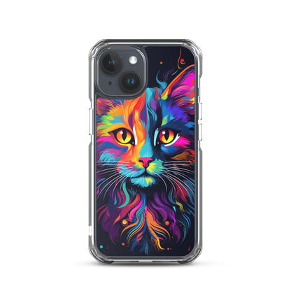 Day Glo Cat iPhone Case