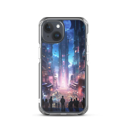 Cyberpunk Cityscape iPhone Case