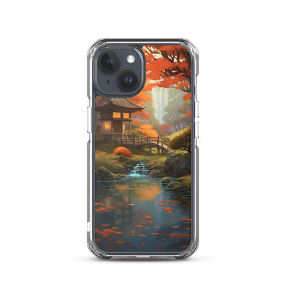 Japanese Garden in Autumn iPhone Case