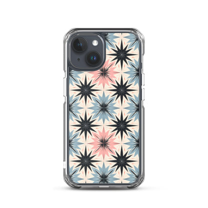 iPhone Case Pink and Blue Pastel Retro Stars