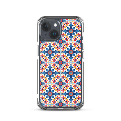 iPhone Case Talavera Tiles Blue and Red