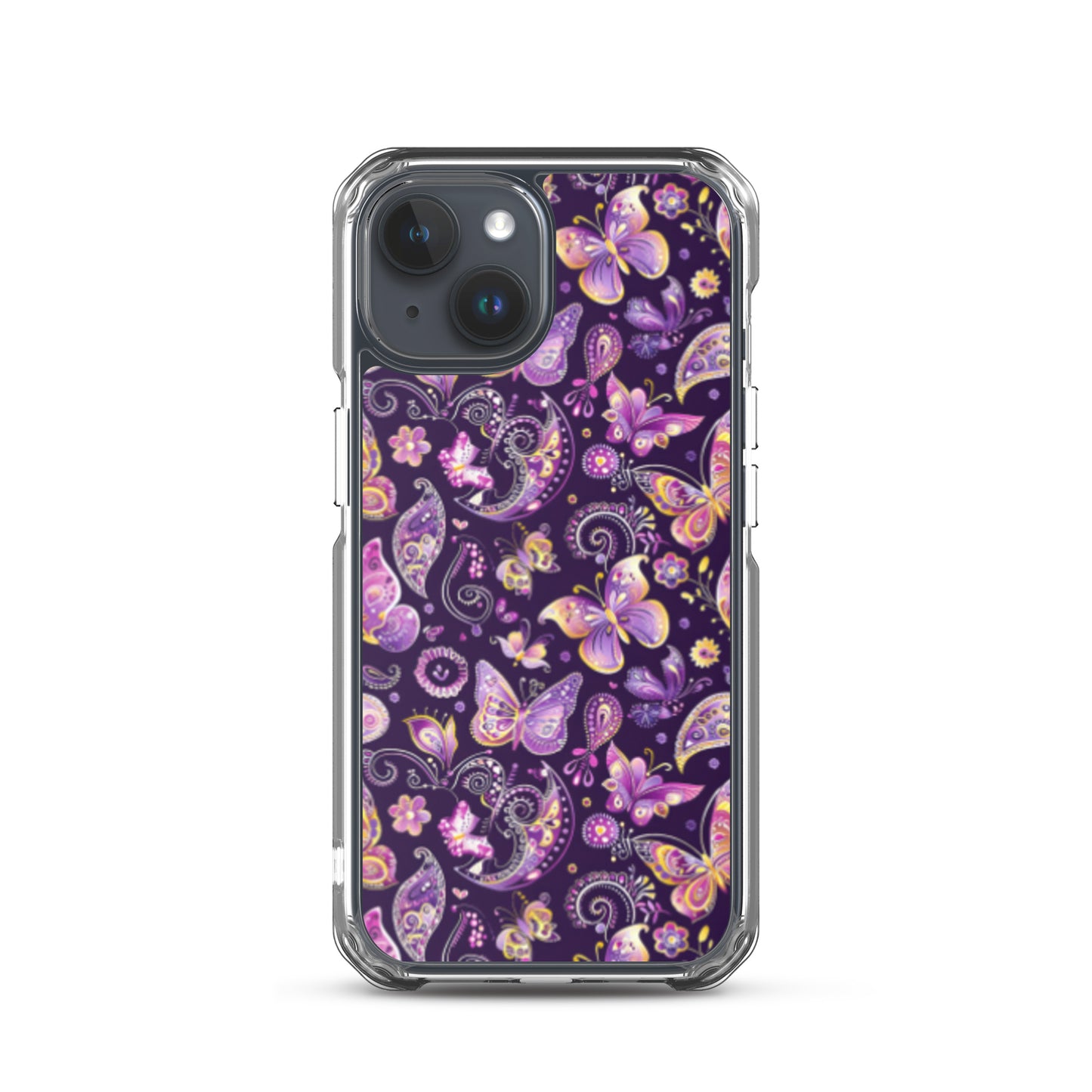 iPhone Case Purple Butterfly Paisley