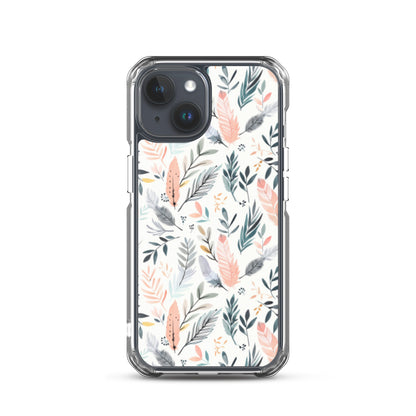 iPhone Case Pastel Feathers & Plants