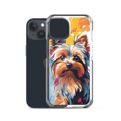 iPhone Case Painted Yorkshire Terrier Yellow
