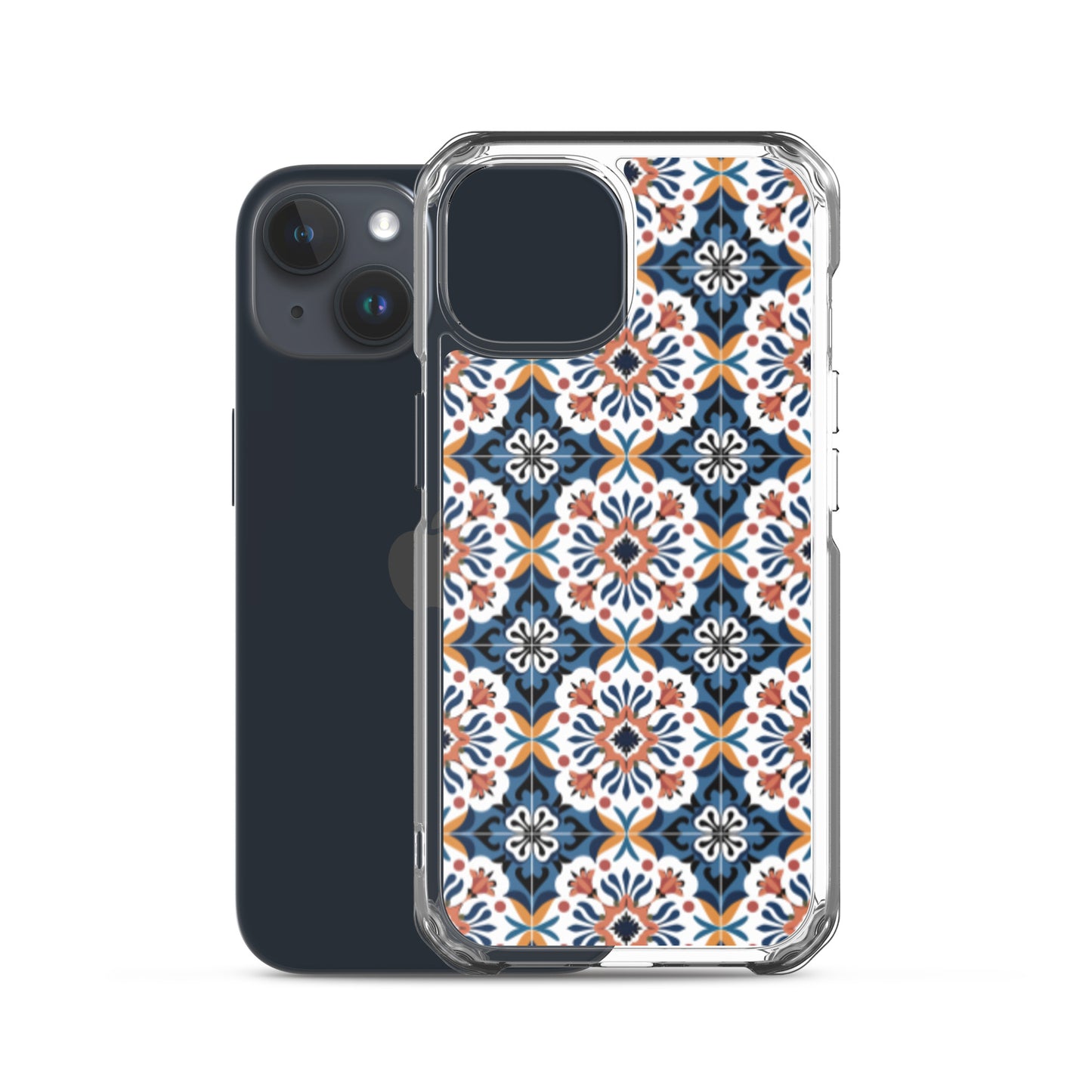 iPhone Case Classic Encaustic Tile Orange & Blue