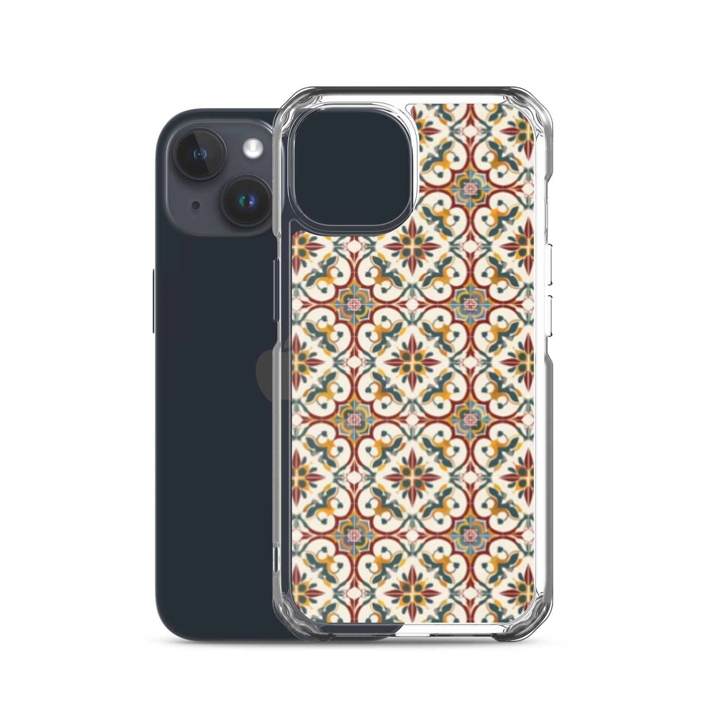 iPhone Case Classic Victorian Tile Red