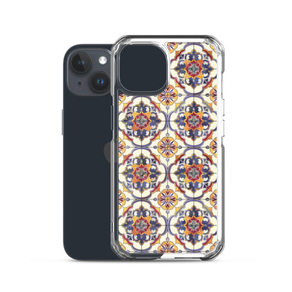 iPhone Case Classic Victorian Tile Blue