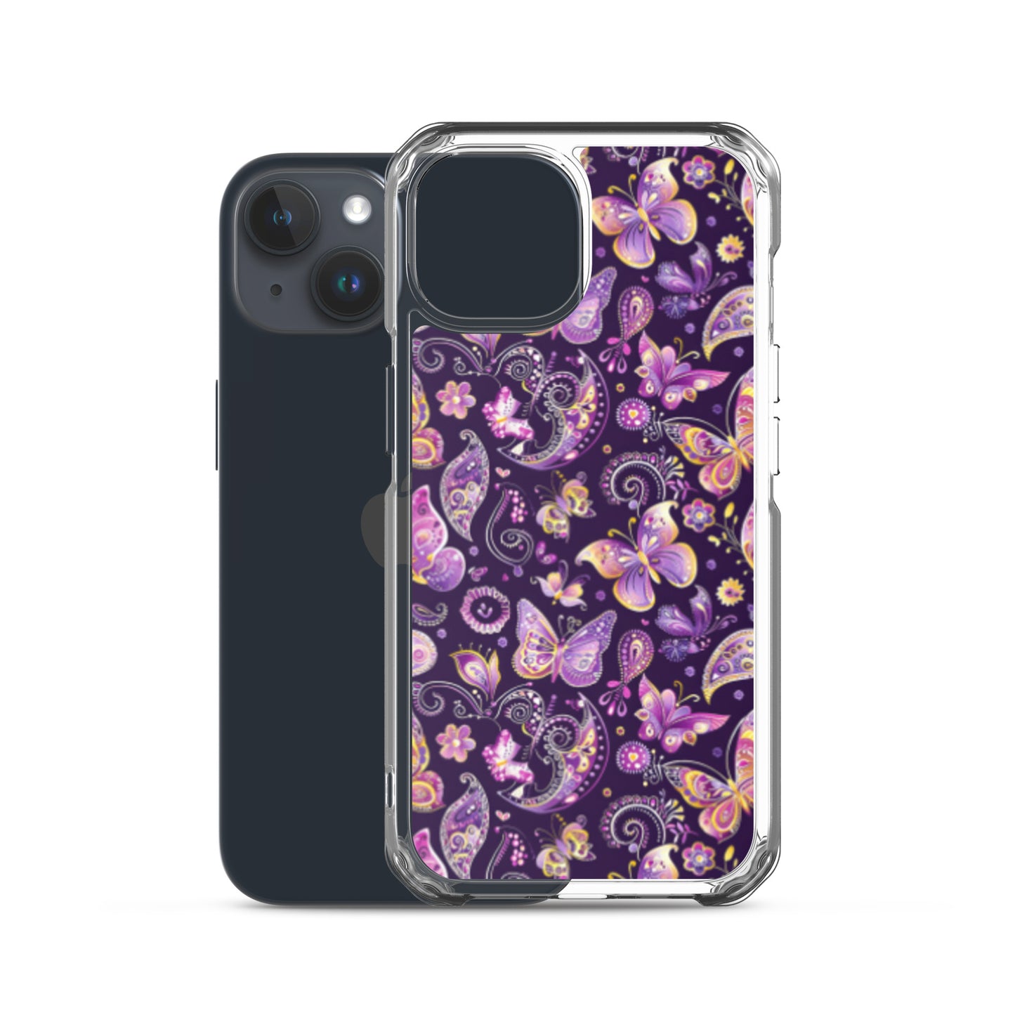 iPhone Case Purple Butterfly Paisley