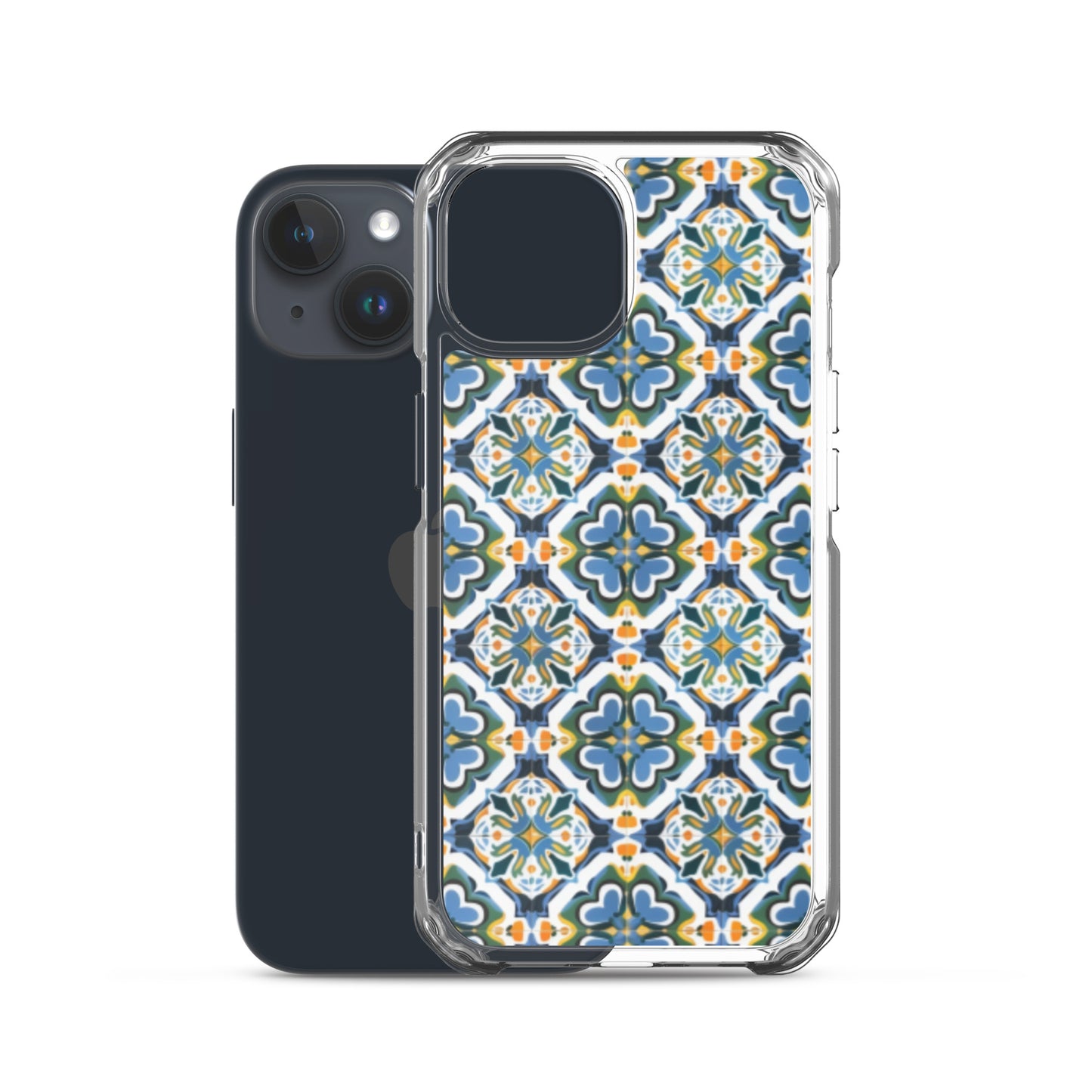 iPhone Case Colorful Andalusian Ceramic Tile Green Blue Orange