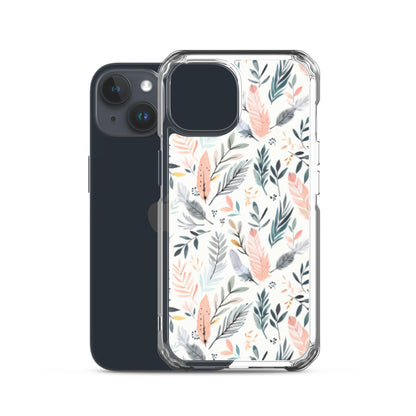 iPhone Case Pastel Feathers & Plants