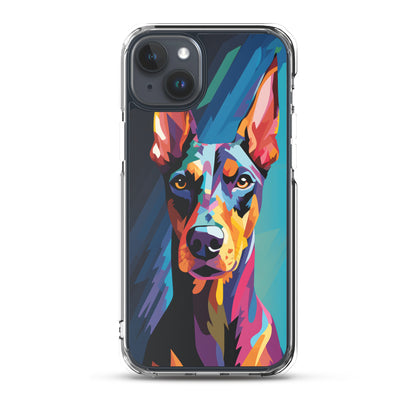 iPhone Case Painted Doberman Pinscher