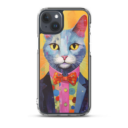 Fancy Colorful Kitty Cat iPhone Case