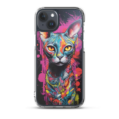 Graffiti Sphynx Cat #2 iPhone Case