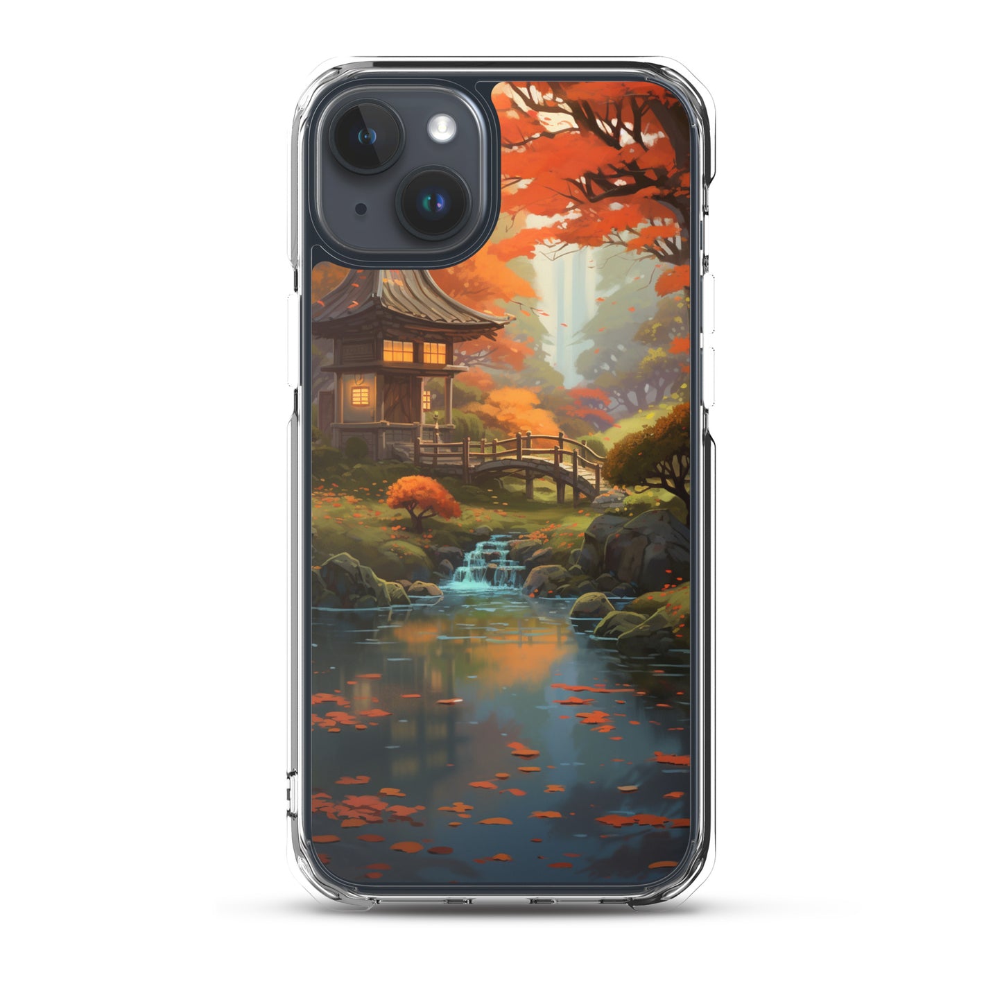 Japanese Garden in Autumn iPhone Case