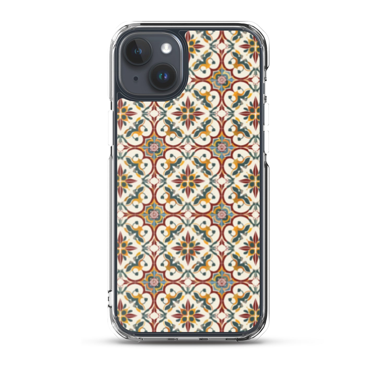 iPhone Case Classic Victorian Tile Red