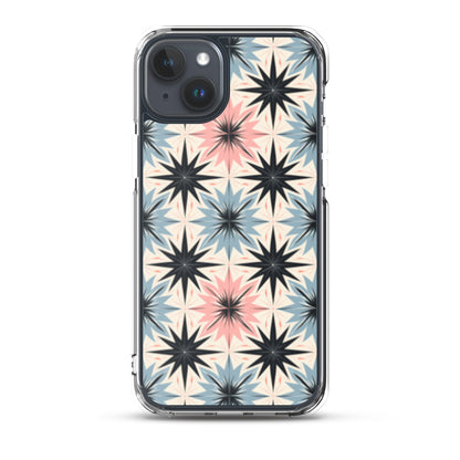 iPhone Case Pink and Blue Pastel Retro Stars