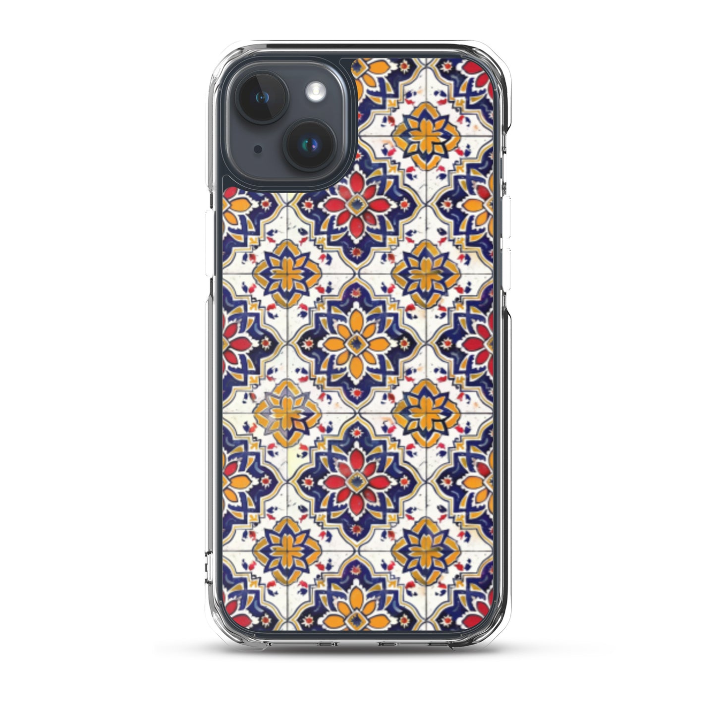 iPhone Case Colorful Andalusian Ceramic Tile Blue Orange Red