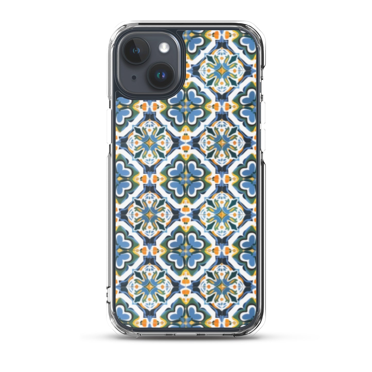 iPhone Case Colorful Andalusian Ceramic Tile Green Blue Orange