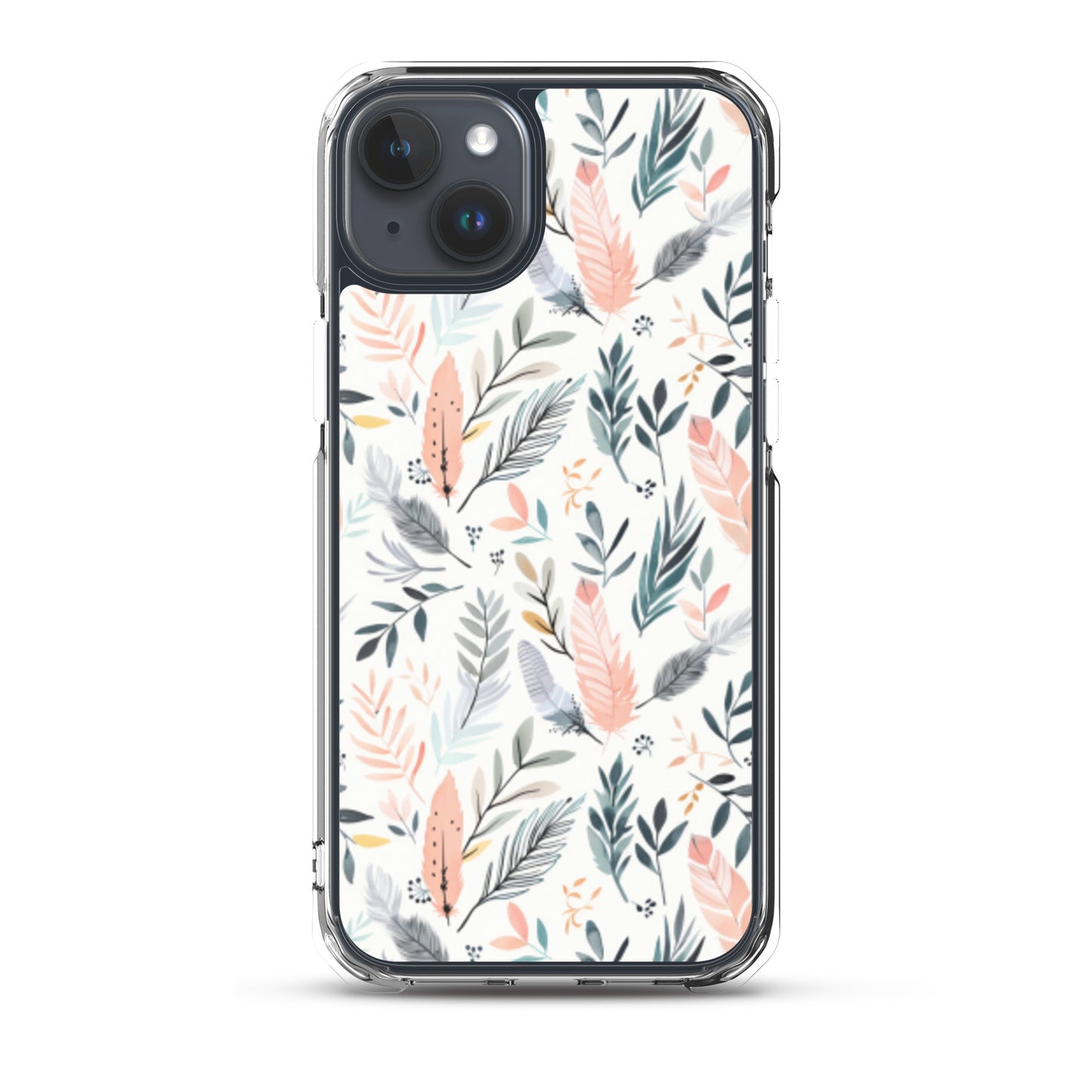 iPhone Case Pastel Feathers & Plants