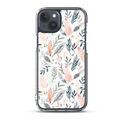 iPhone Case Pastel Feathers & Plants